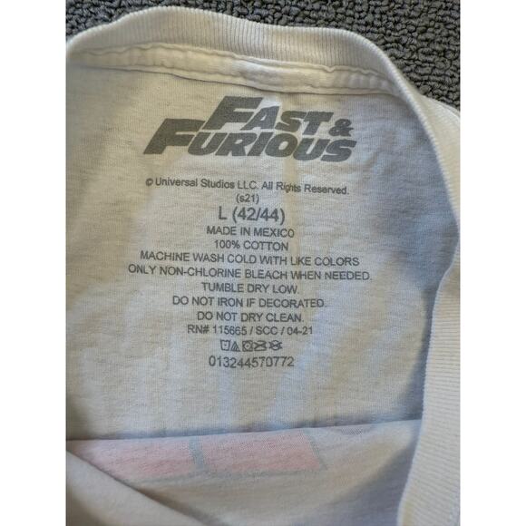 Fast & Furious 01 White Street Racing Graphic T-Shirt Men Large - Picture 3 of 11